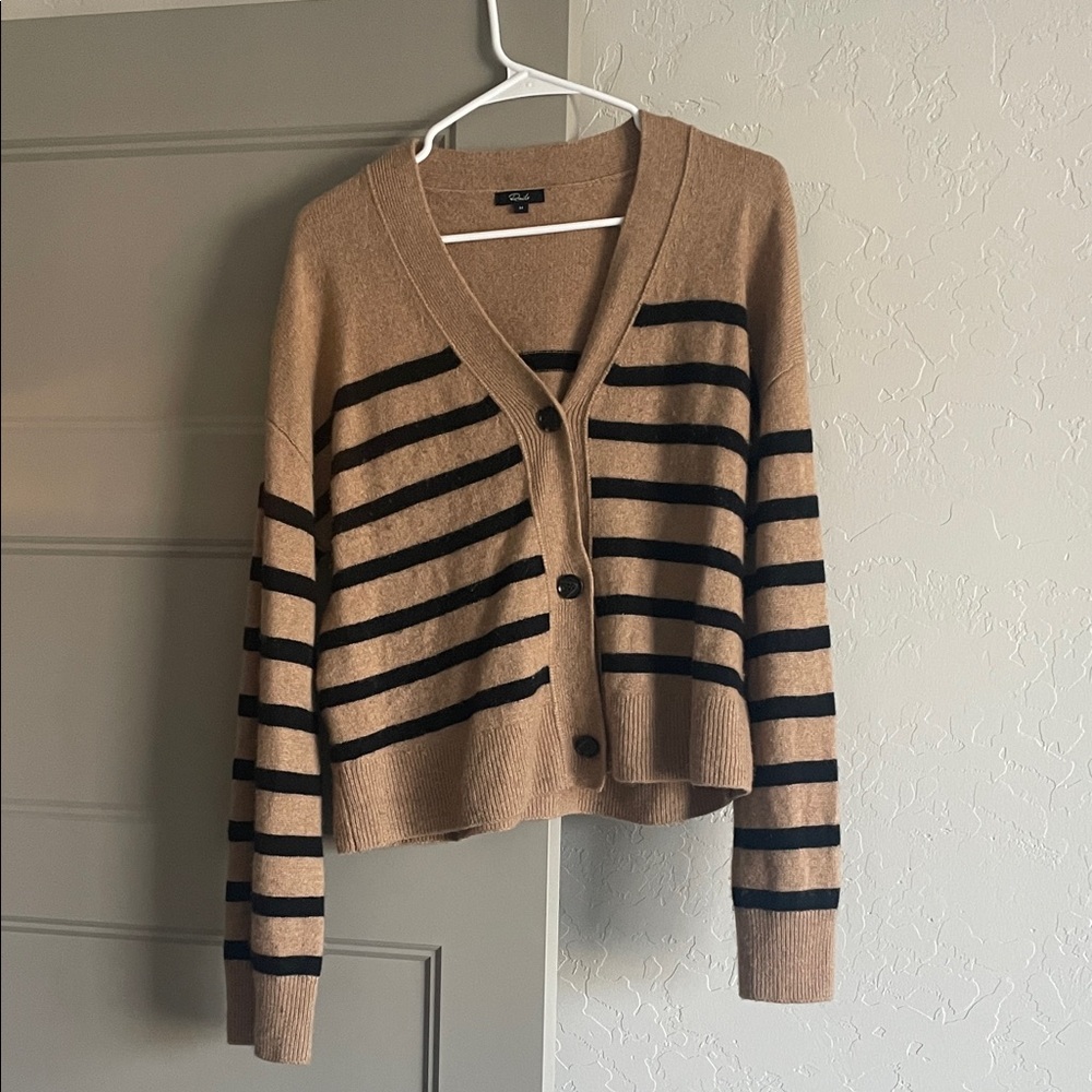 Rails Geneva Cardigan - Camel Black Stripe